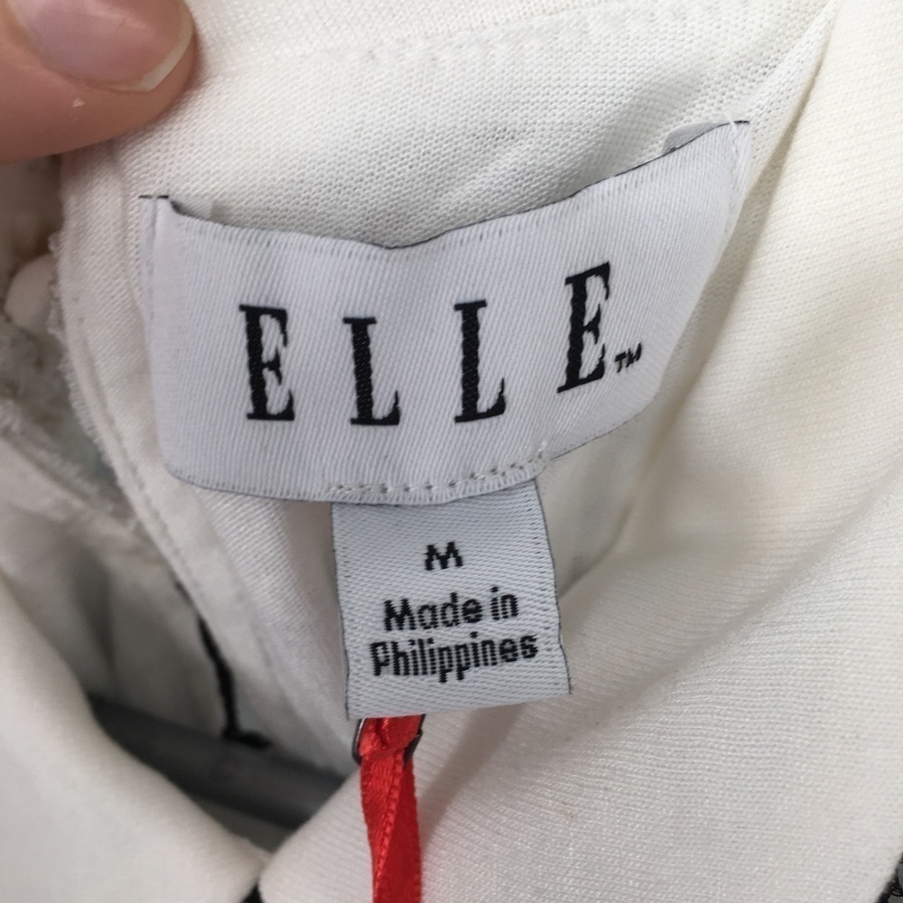 NEW! Elle Black & White Cropped Career Top - Picture 10 of 12